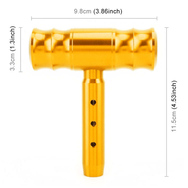 Universal Car Thread T-shaped Gear Head Gear Shift Knob(Gold)