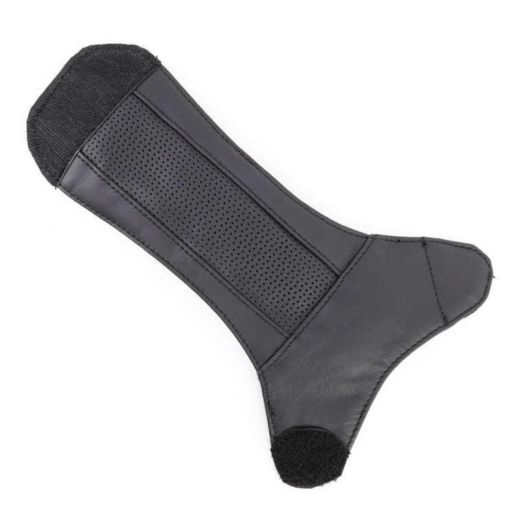 Universal Nonslip Breathable Genuine Leather Car Gear Shift Knob Cover(Black)