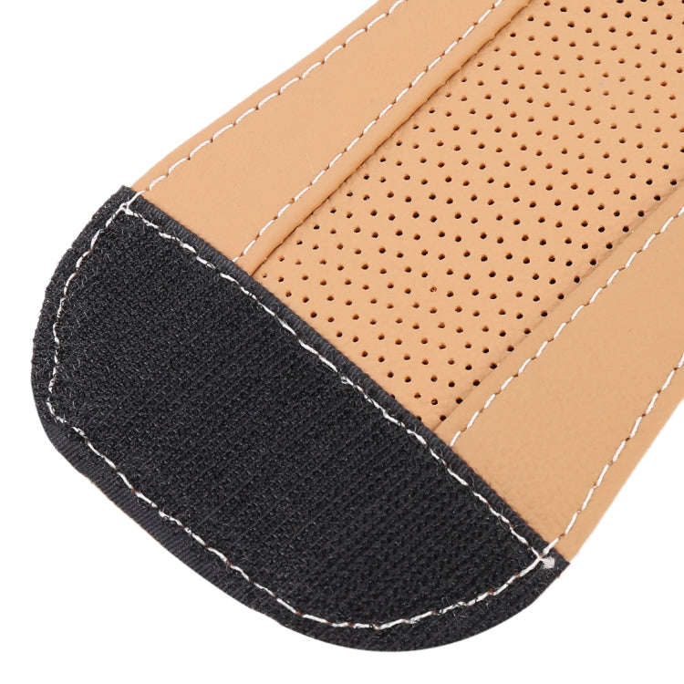 Universal Nonslip Breathable Genuine Leather Car Gear Shift Knob Cover(Brown)