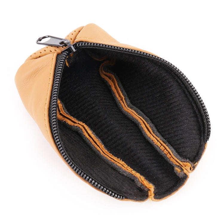 Universal Nonslip Breathable Genuine Leather Car Gear Shift Knob Cover(Brown)