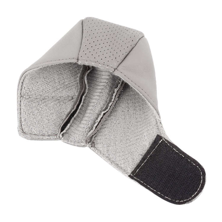 Universal Nonslip Breathable Genuine Leather Car Gear Shift Knob Cover(Grey)