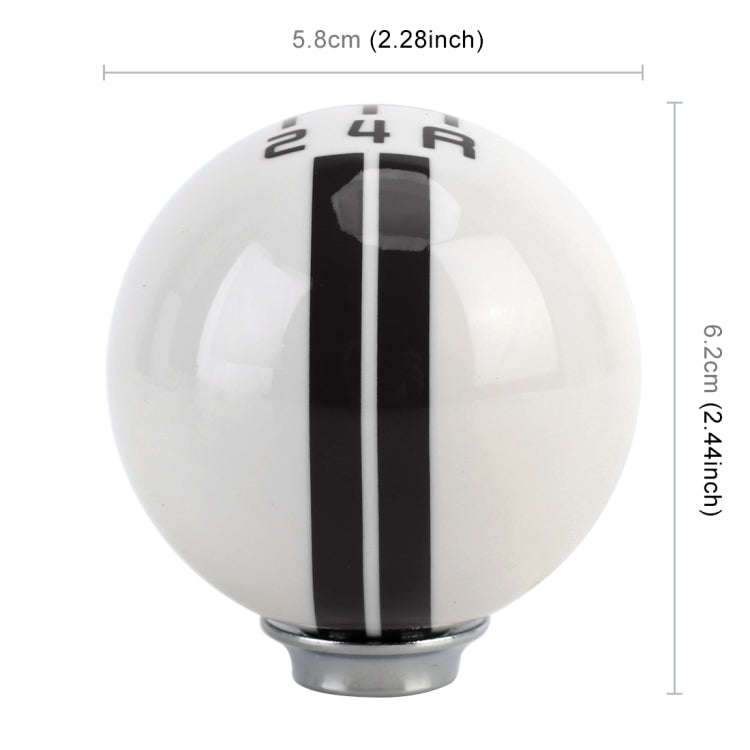 Universal Vehicle Ball Shape Modified Resin Shifter Manual 5-Speed Gear Shift Knob(Black)