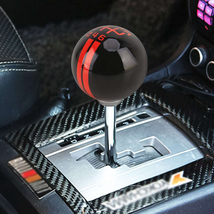Universal Vehicle Ball Shape Modified Resin Shifter Manual 6-Speed Right-R Gear Shift Knob(Black ...