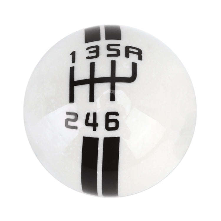 Universal Vehicle Ball Shape Modified Resin Shifter Manual 6-Speed Right-R Gear Shift Knob(Black)