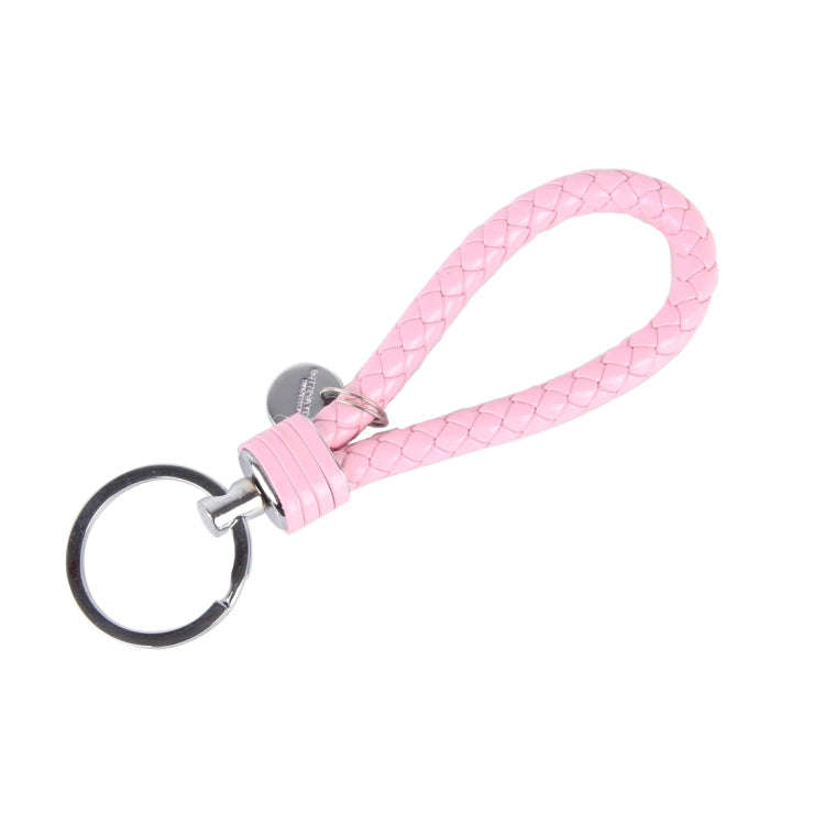 5pcs Car Key Ring Holder With Leather Strip(Pink)