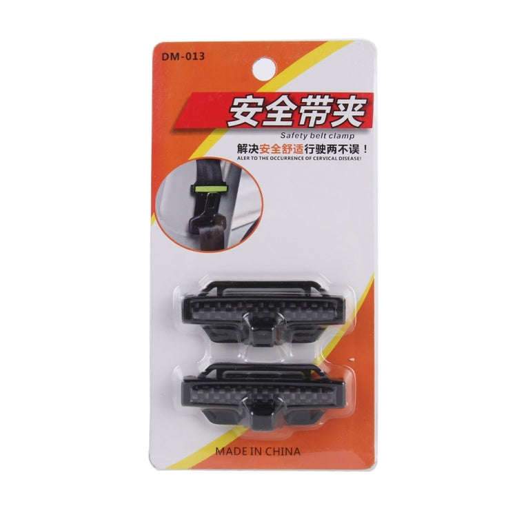 DM-013 2PCS Universal Fit Car Seatbelt Adjuster Clip Belt Strap Clamp Shoulder Neck Comfort Adjus...
