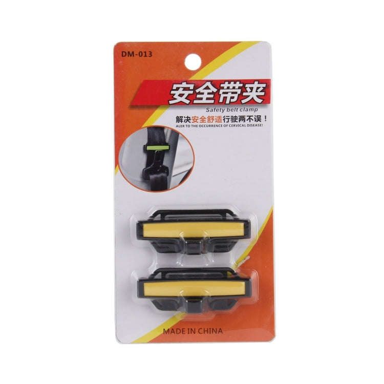 DM-013 2PCS Universal Fit Car Seatbelt Adjuster Clip Belt Strap Clamp Shoulder Neck Comfort Adjus...