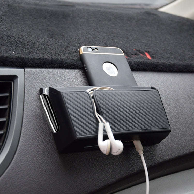 Car EVA Carrying Organizer Storage Double-layer Sticker Bag for Phone Coin Key and Other Small It...