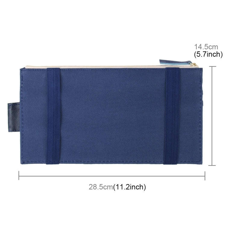 Multi-functional Auto Car Sun Visor Sunglass Holder Card Storage Holder Inner Pouch Bag(Dark Blue)