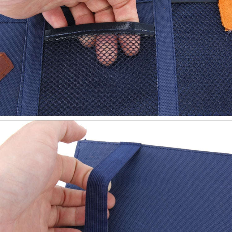 Multi-functional Auto Car Sun Visor Sunglass Holder Card Storage Holder Inner Pouch Bag(Dark Blue)