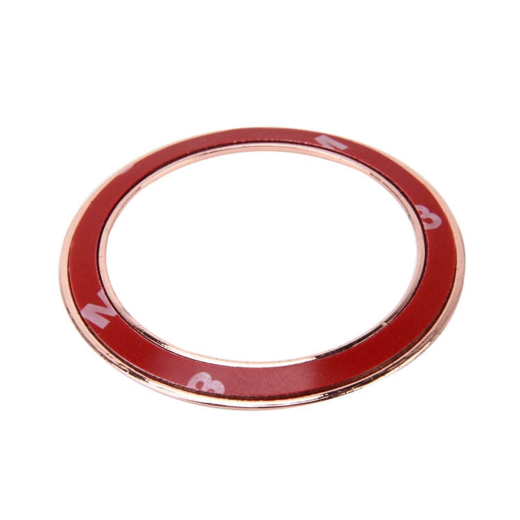 Car Aluminum Steering Wheel Decoration Ring with Diamonds For BMW(Rose Gold)