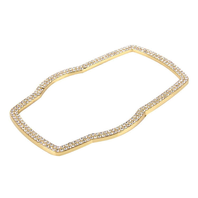 Car Aluminum Steering Wheel Decoration Ring with Diamonds For BMW(Gold)