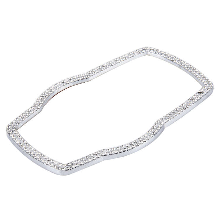 Car Aluminum Steering Wheel Decoration Ring with Diamonds For BMW(Silver)