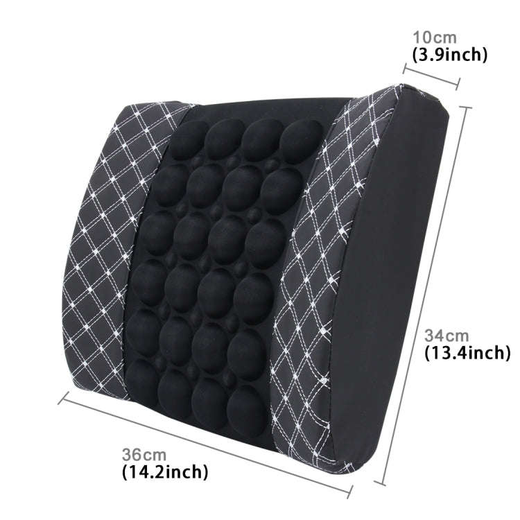 12V Four Season Chemical Fiber Wrapping Lumbar Seat Relaxation Waist Support Cushion for Car Offi...