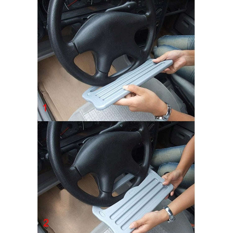Vehicle Portable Desk Steering Wheel Multi-use Tray Stand Car Food Eating Table iPad Holder(Black)