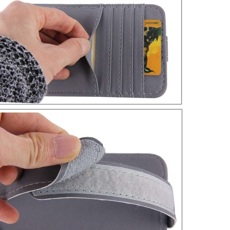 FUDAOCHE Multi-functional Auto Car Sun Visor Sunglasses Holder Card CD Storage Holder Pouch Bag(G...