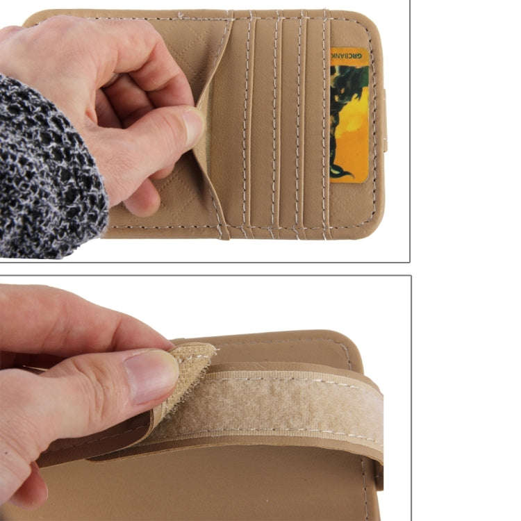 FUDAOCHE Multi-functional Auto Car Sun Visor Sunglasses Holder Card CD Storage Holder Pouch Bag(B...