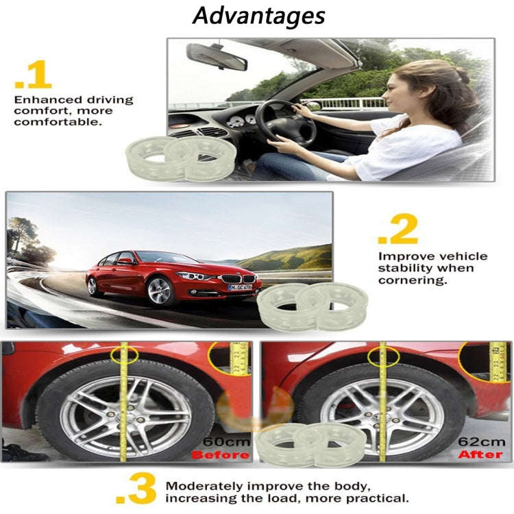 2 PCS Car Auto D Type Shock Absorber Spring Bumper Power Cushion Buffer, Spring Spacing: 22mm, Co...