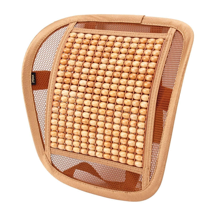 Universal Summer Ice Silk Mesh Breathable Cool Massage Waist Mat with Maple Wooden Bead for Car F...