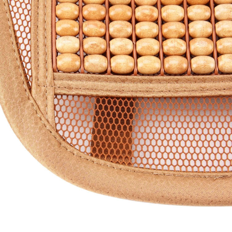 Universal Summer Ice Silk Mesh Breathable Cool Massage Waist Mat with Maple Wooden Bead for Car F...