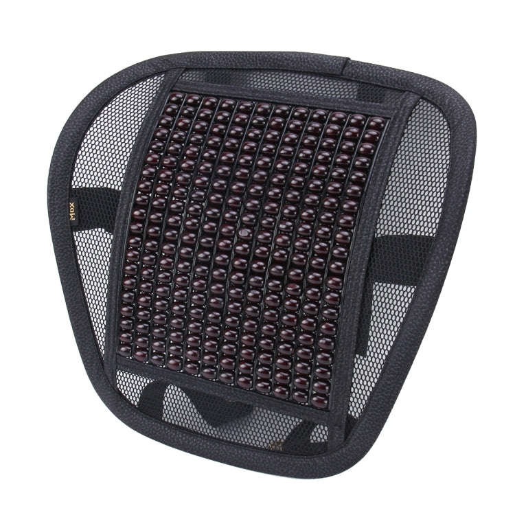 Universal Summer Ice Silk Mesh Breathable Cool Massage Waist Mat with Maple Wooden Bead for Car F...