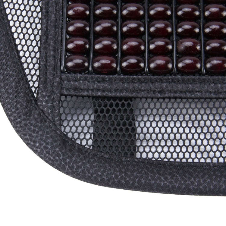 Universal Summer Ice Silk Mesh Breathable Cool Massage Waist Mat with Maple Wooden Bead for Car F...