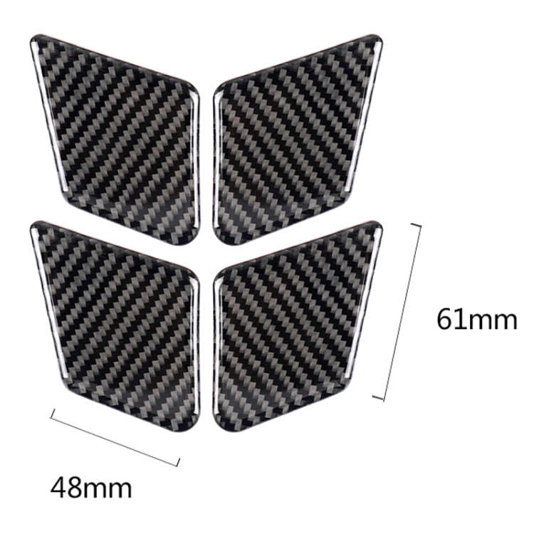 4 PCS Car Solid Color Carbon Fiber Door Inner Handle Wrist Panel Decorative Sticker for Mercedes-...