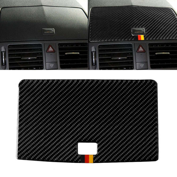 Car German Flag Carbon Fiber Console Navigation Panel Decorative Sticker for Mercedes-Benz W204 C...
