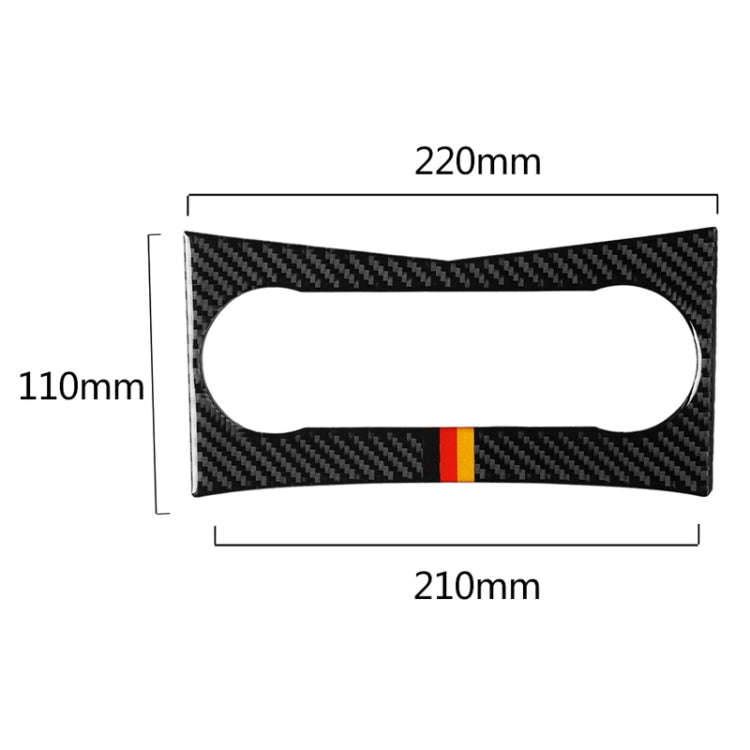 Car German Flag Carbon Fiber Air Conditioning Panel Decorative Sticker for Mercedes-Benz W204 C C...