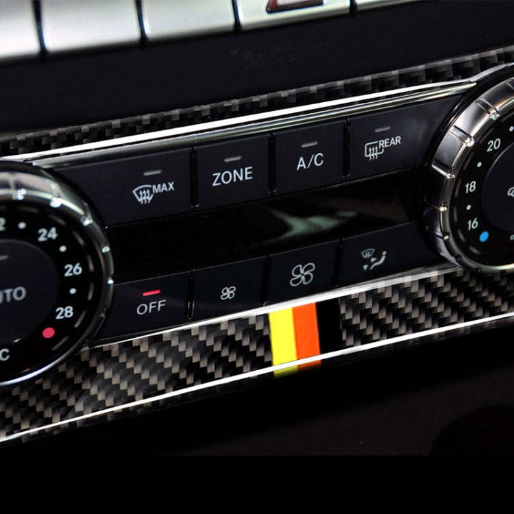 Car German Flag Carbon Fiber Air Conditioning Knob Control Panel Decorative Sticker for Mercedes-...