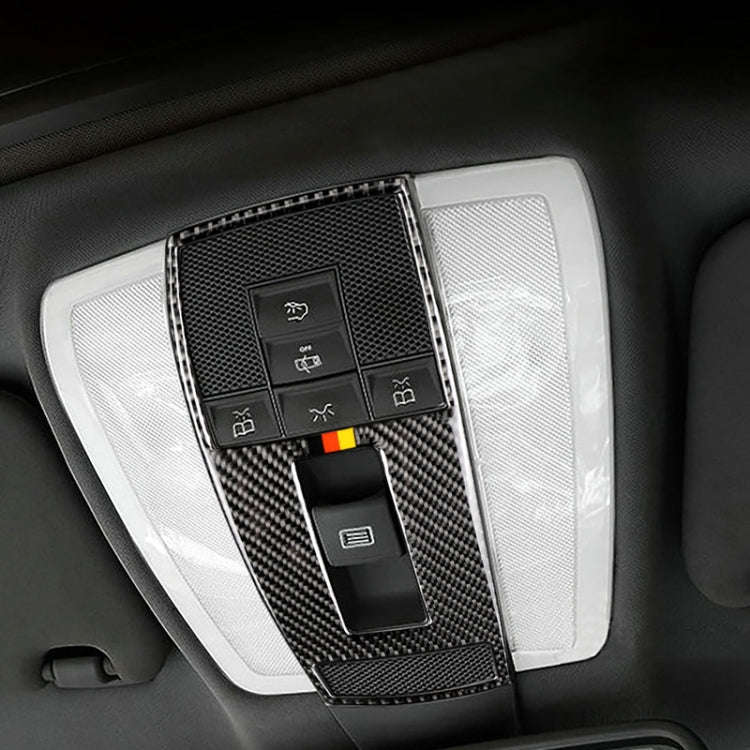 Car German Flag Carbon Fiber Reading Lamp Frame Decorative Sticker for Mercedes-Benz W204 2007-20...