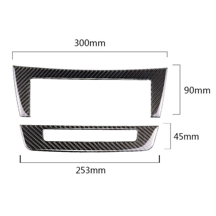 Car Carbon Fiber Central Control CD Panel Decorative Sticker for Mercedes-Benz W204 2011-2013 7-b...