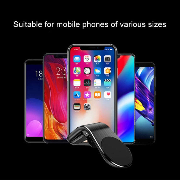 Car Metal Magnetic Air Outlet Mobile Phone Holder Bracket(Gold)