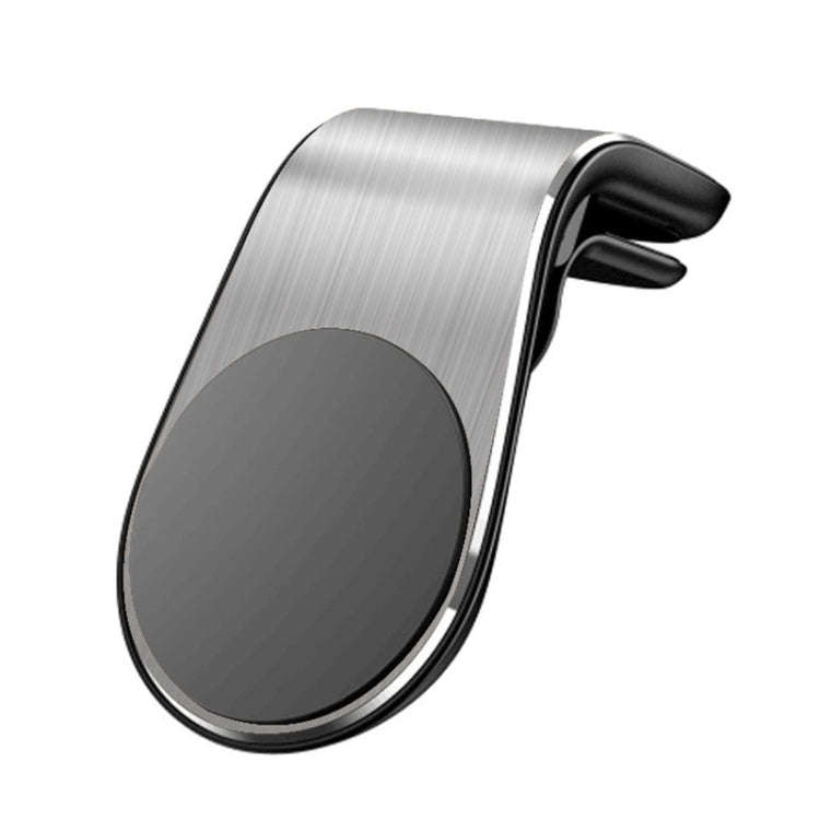 Car Metal Magnetic Air Outlet Mobile Phone Holder Bracket (Silver)