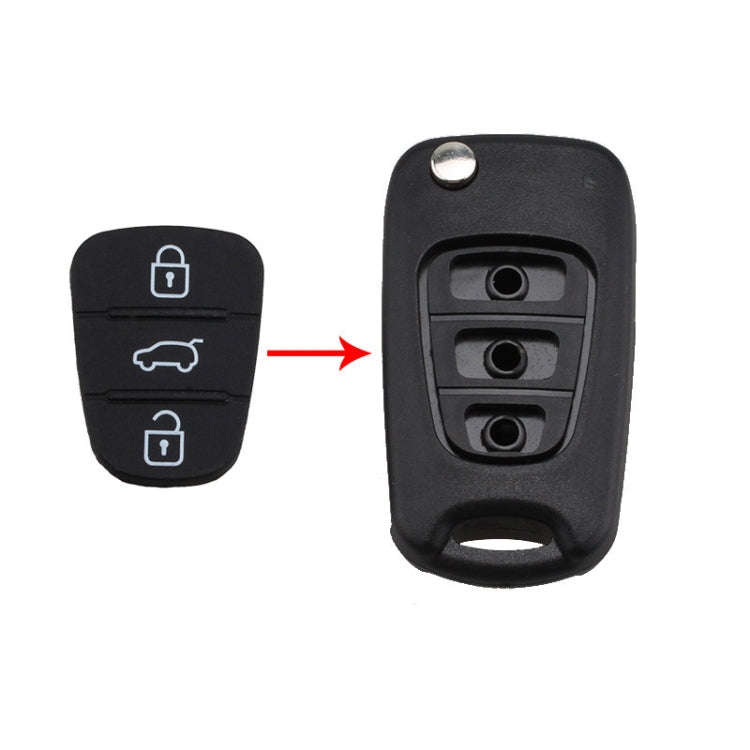 Replacement 3 Buttons Silicone Pad for Hyundai / Kia Car Key Shell, without Battery