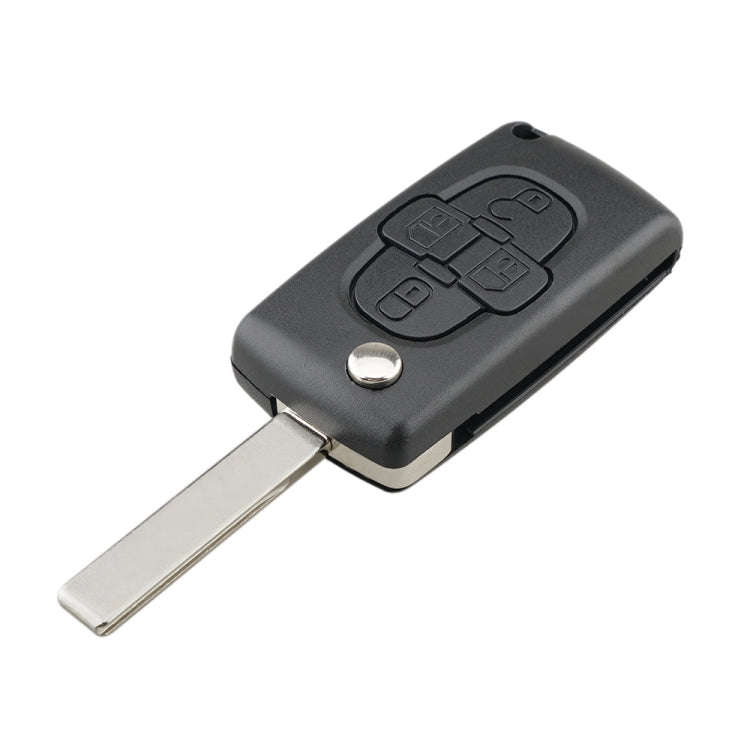 For CITROEN C8 / PEUGEOT 1007 Car Keys Replacement 4 Buttons Car Key Case with Grooved, without H...