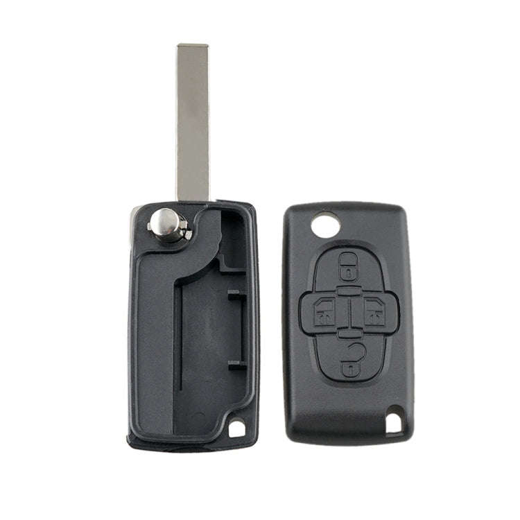 For CITROEN C8 / PEUGEOT 1007 Car Keys Replacement 4 Buttons Car Key Case with Grooved, without H...