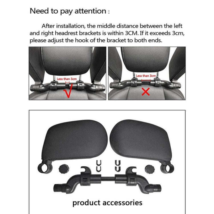 Car Seat Headrest Car Neck Pillow Sleep Side Headrest for Children and Adults (Black)