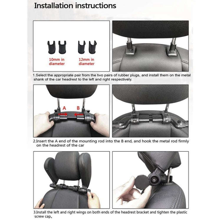 Car Seat Headrest Car Neck Pillow Sleep Side Headrest for Children and Adults (Black)