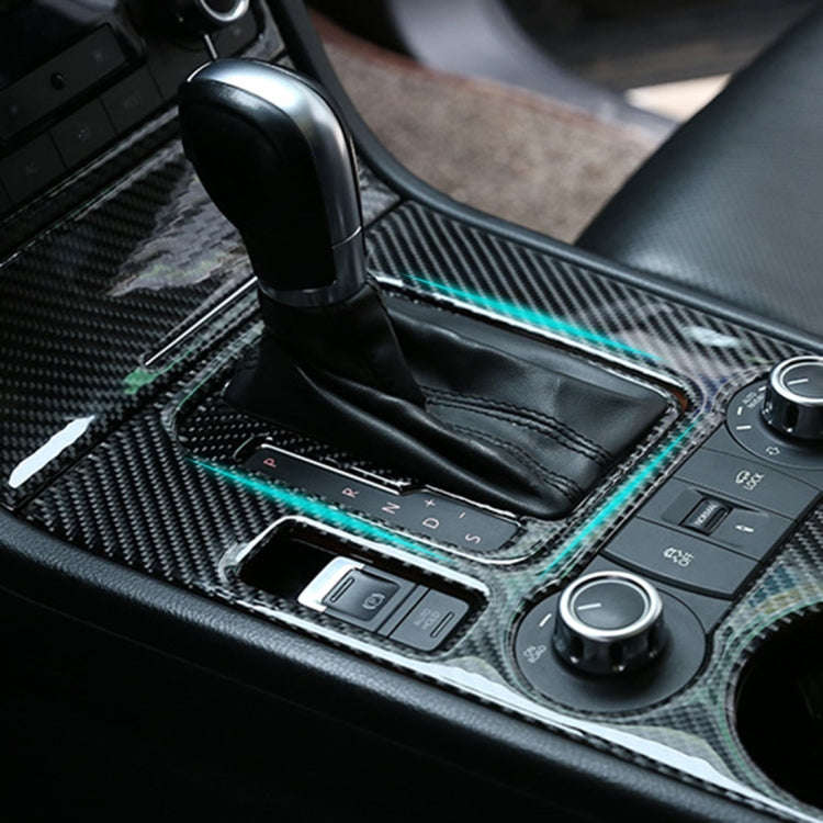Car Carbon Fiber Gear Position Panel Decorative Sticker for Volkswagen Touareg 2011-2018