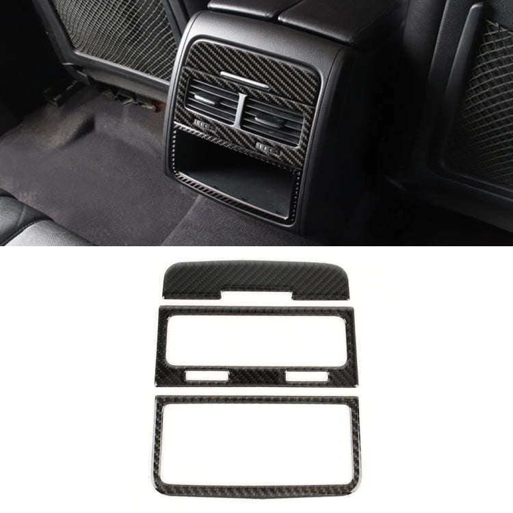 3 PCS Car Carbon Fiber Rear Air Outlet Decorative Sticker for Volkswagen Touareg 2011-2018