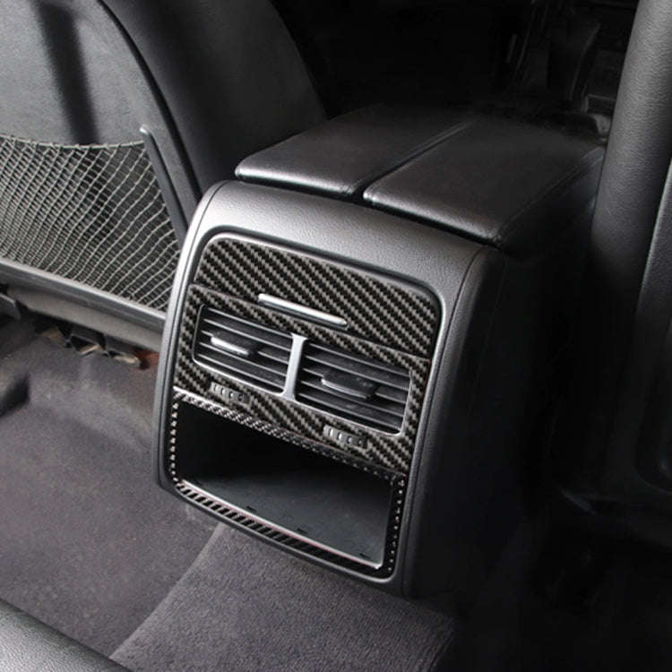 3 PCS Car Carbon Fiber Rear Air Outlet Decorative Sticker for Volkswagen Touareg 2011-2018