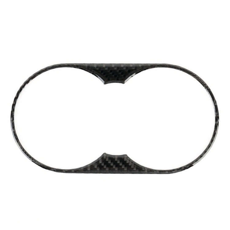 Car Carbon Fiber Rear Armrest Water Cup Holder Panel Decorative Sticker for Volkswagen Touareg 20...