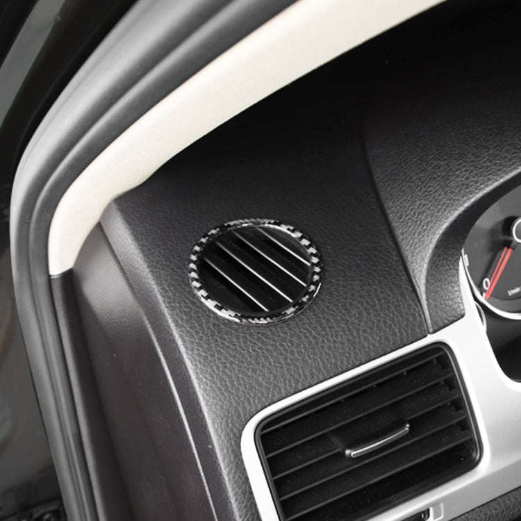 2 PCS Car Carbon Fiber Instrument Panel Air Outlet Decorative Sticker for Volkswagen Touareg 2011...