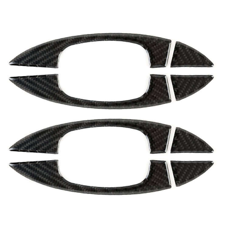8 PCS Car Carbon Fiber Door Inner and Outer Handle Panel Decorative Sticker for Volkswagen Touare...
