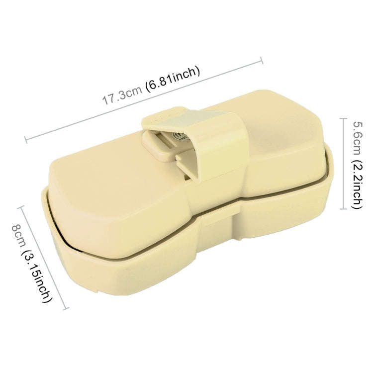 Car Multi-functional Glasses Case Sunglasses Storage Holder with Card Slot, Diamond Style (Beige)