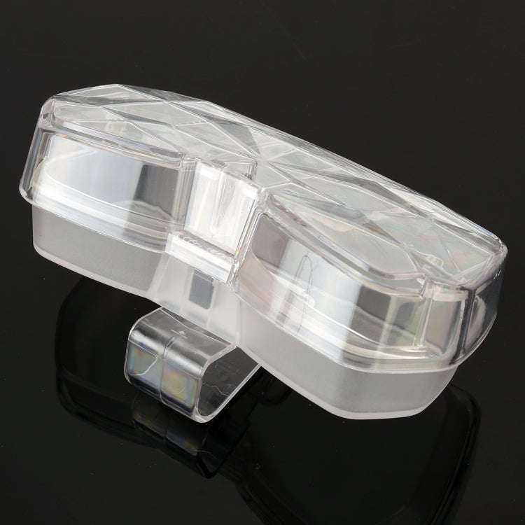 Car Multi-functional Glasses Case Sunglasses Storage Holder with Card Slot, Diamond Style (Transp...