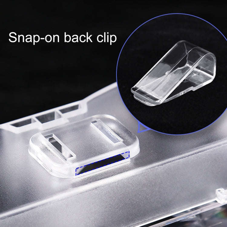 Car Multi-functional Glasses Case Sunglasses Storage Holder with Card Slot, Diamond Style (Transp...