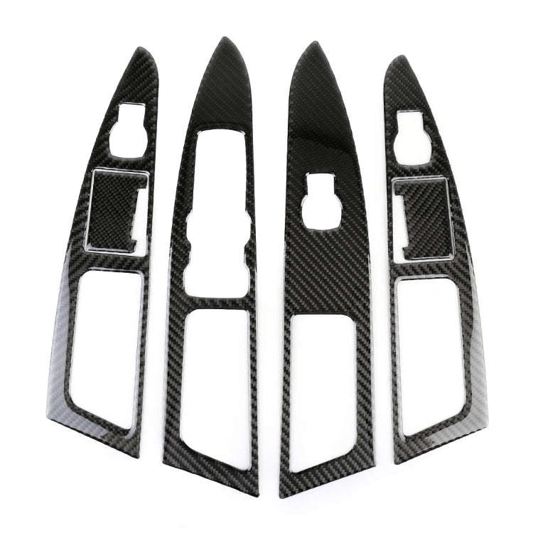 6 PCS Car Carbon Fiber Window Lift Panel ecorative Sticker for Ford New Mondeo 2013-2019