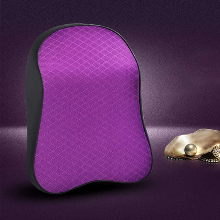 Four Seasons Breathable Memory Foam Car Neck Pillow Polyester Headrest (Purple)